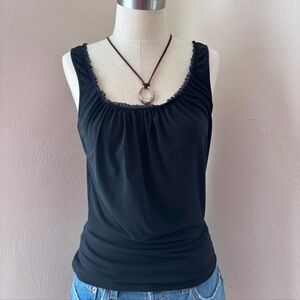 Express Black Chic Slinky Tank Top